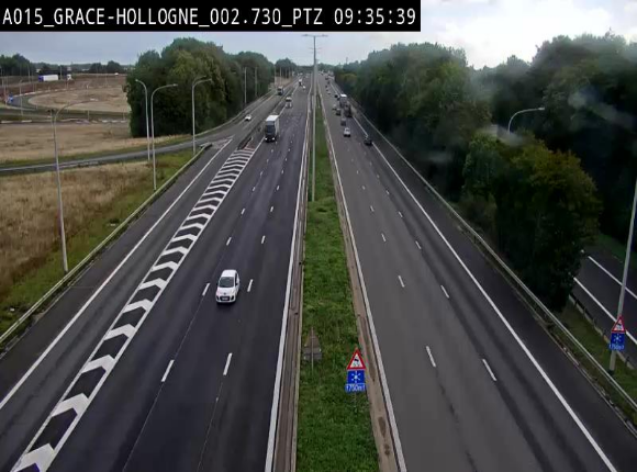 <h2>Caméra trafic Belgique - Grâce-Hollogne - E42, jonction avec A604, direction Loncin/Aéroport de Liège -  BK 3.2</h2>
