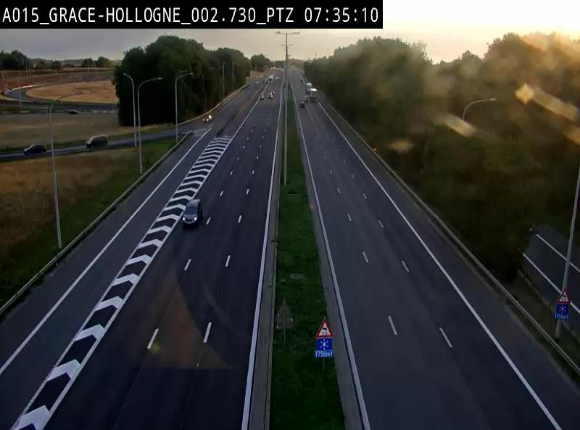 <h2>Caméra trafic Belgique - Grâce-Hollogne - E42, jonction avec A604, direction Loncin/Aéroport de Liège -  BK 3.2</h2>
