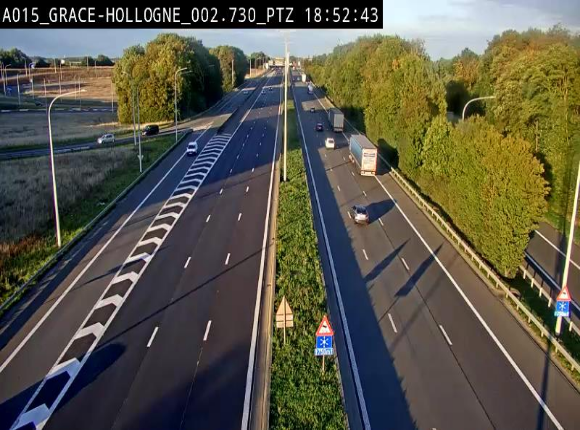 <h2>Caméra trafic Belgique - Grâce-Hollogne - E42, jonction avec A604, direction Loncin/Aéroport de Liège -  BK 3.2</h2>