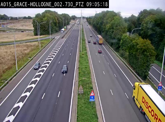 <h2>Caméra trafic Belgique - Grâce-Hollogne - E42, jonction avec A604, direction Loncin/Aéroport de Liège - BK 3.2</h2>