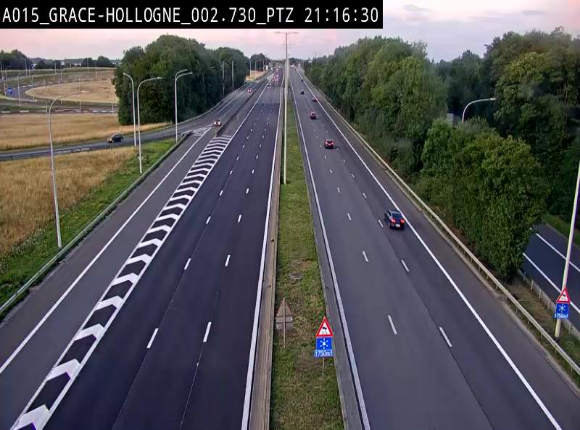 Caméra trafic Belgique - Grâce-Hollogne - E42, jonction avec A604, direction Loncin/Aéroport de Liège -  BK 3.2