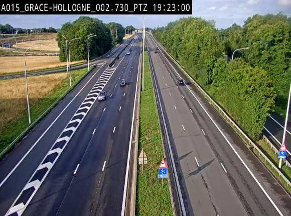 Caméra trafic Belgique - Grâce-Hollogne - E42, jonction avec A604, direction Loncin/Aéroport de Liège -  BK 3.2