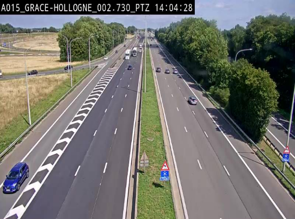 Caméra trafic Belgique - Grâce-Hollogne - E42, jonction avec A604, direction Loncin/Aéroport de Liège -  BK 3.2