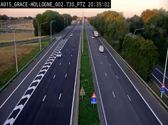 <h2>Caméra trafic Belgique - Grâce-Hollogne - E42, jonction avec A604, direction Loncin/Aéroport de Liège -  BK 3.2</h2>