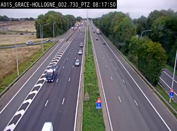 <h2>Caméra trafic Belgique - Grâce-Hollogne - E42, jonction avec A604, direction Loncin/Aéroport de Liège -  BK 3.2</h2>