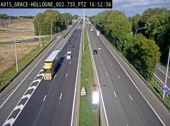 Caméra trafic Belgique - Grâce-Hollogne - E42, jonction avec A604, direction Loncin/Aéroport de Liège -  BK 3.2