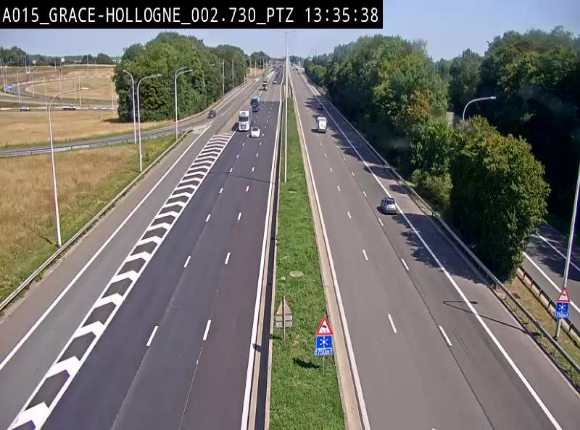 <h2>Caméra trafic Belgique - Grâce-Hollogne - E42, jonction avec A604, direction Loncin/Aéroport de Liège -  BK 3.2</h2>