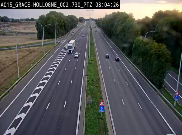 <h2>Caméra trafic Belgique - Grâce-Hollogne - E42, jonction avec A604, direction Loncin/Aéroport de Liège -  BK 3.2</h2>