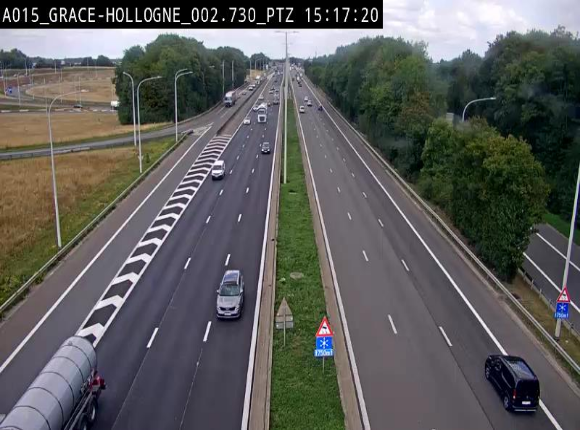 Caméra trafic Belgique - Grâce-Hollogne - E42, jonction avec A604, direction Loncin/Aéroport de Liège -  BK 3.2