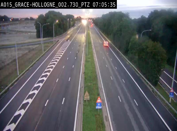 <h2>Caméra trafic Belgique - Grâce-Hollogne - E42, jonction avec A604, direction Loncin/Aéroport de Liège -  BK 3.2</h2>