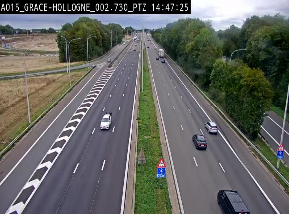<h2>Caméra trafic Belgique - Grâce-Hollogne - E42, jonction avec A604, direction Loncin/Aéroport de Liège -  BK 3.2</h2>