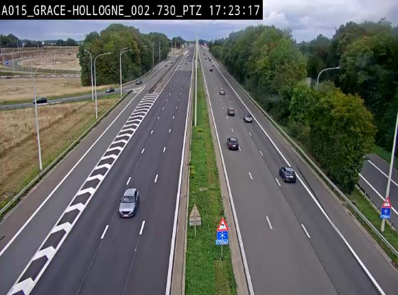 <h2>Caméra trafic Belgique - Grâce-Hollogne - E42, jonction avec A604, direction Loncin/Aéroport de Liège -  BK 3.2</h2>
