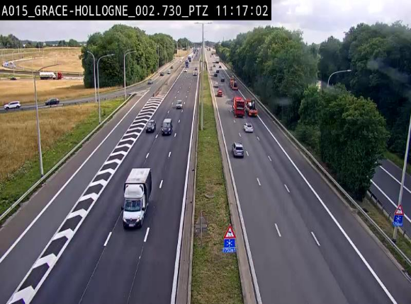 <h2>Caméra trafic Belgique - Grâce-Hollogne - E42, jonction avec A604, direction Loncin/Aéroport de Liège -  BK 3.2</h2>