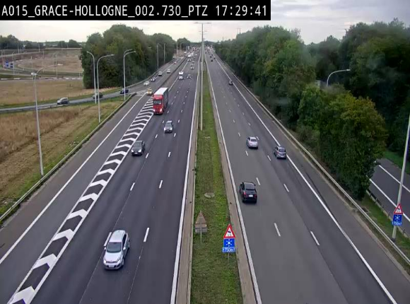 <h2>Caméra trafic Belgique - Grâce-Hollogne - E42, jonction avec A604, direction Loncin/Aéroport de Liège -  BK 3.2</h2>