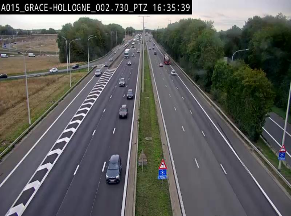 <h2>Caméra trafic Belgique - Grâce-Hollogne - E42, jonction avec A604, direction Loncin/Aéroport de Liège -  BK 3.2</h2>