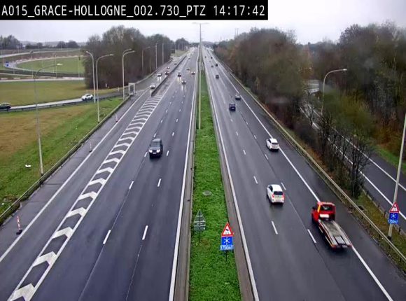 Caméra trafic Belgique - Grâce-Hollogne - E42, jonction avec A604, direction Loncin/Aéroport de Liège - BK 3.2