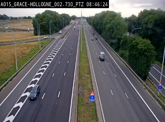 <h2>Caméra trafic Belgique - Grâce-Hollogne - E42, jonction avec A604, direction Loncin/Aéroport de Liège -  BK 3.2</h2>