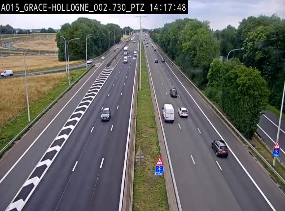 <h2>Caméra trafic Belgique - Grâce-Hollogne - E42, jonction avec A604, direction Loncin/Aéroport de Liège -  BK 3.2</h2>