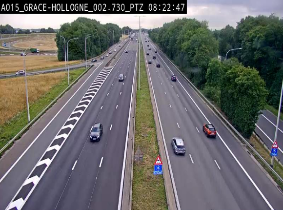 <h2>Caméra trafic Belgique - Grâce-Hollogne - E42, jonction avec A604, direction Loncin/Aéroport de Liège -  BK 3.2</h2>