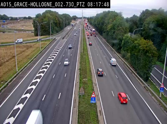 <h2>Caméra trafic Belgique - Grâce-Hollogne - E42, jonction avec A604, direction Loncin/Aéroport de Liège -  BK 3.2</h2>