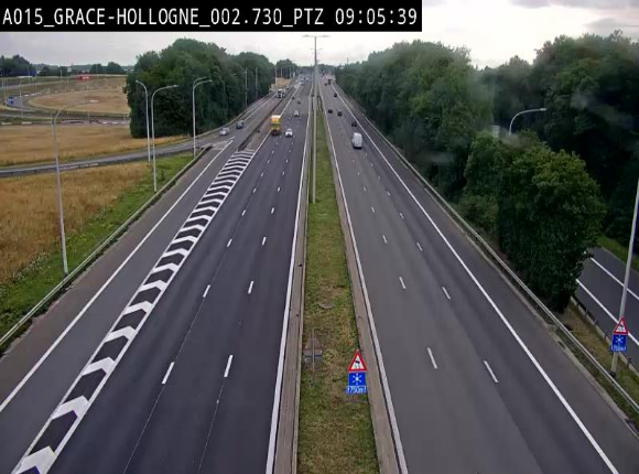 <h2>Caméra trafic Belgique - Grâce-Hollogne - E42, jonction avec A604, direction Loncin/Aéroport de Liège -  BK 3.2</h2>