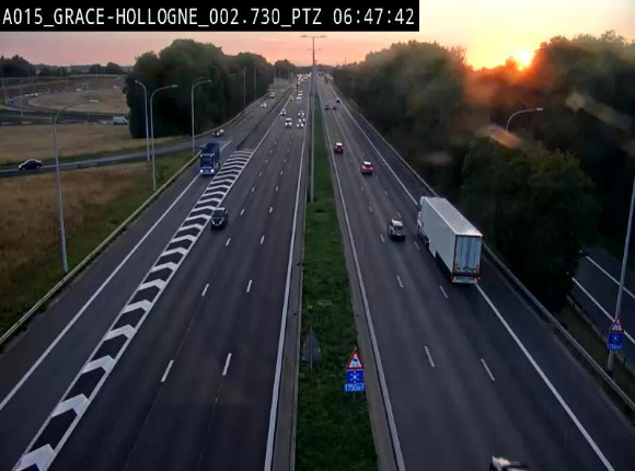 <h2>Caméra trafic Belgique - Grâce-Hollogne - E42, jonction avec A604, direction Loncin/Aéroport de Liège -  BK 3.2</h2>