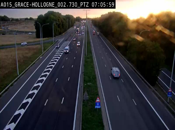 <h2>Caméra trafic Belgique - Grâce-Hollogne - E42, jonction avec A604, direction Loncin/Aéroport de Liège -  BK 3.2</h2>