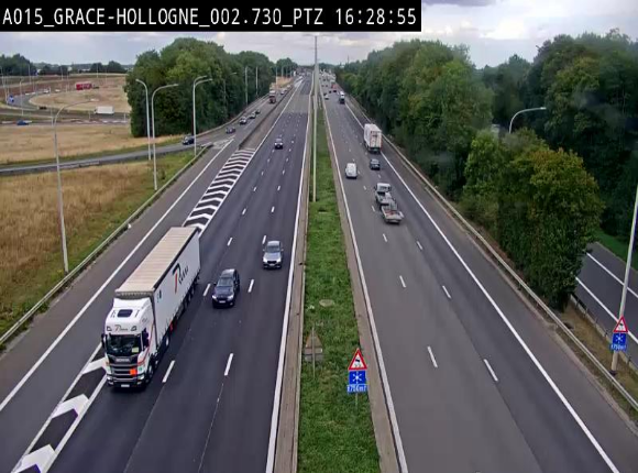 <h2>Caméra trafic Belgique - Grâce-Hollogne - E42, jonction avec A604, direction Loncin/Aéroport de Liège -  BK 3.2</h2>
