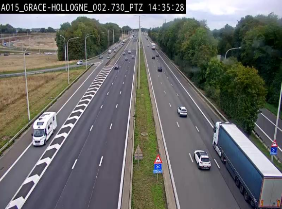 Caméra trafic Belgique - Grâce-Hollogne - E42, jonction avec A604, direction Loncin/Aéroport de Liège -  BK 3.2