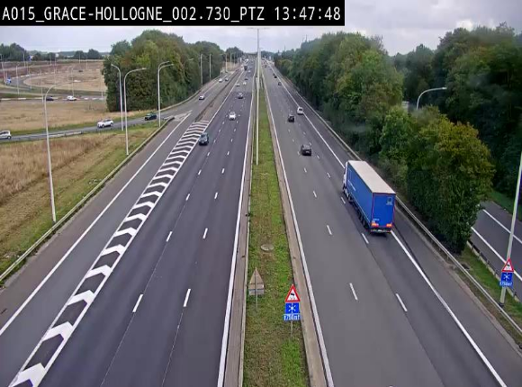 <h2>Caméra trafic Belgique - Grâce-Hollogne - E42, jonction avec A604, direction Loncin/Aéroport de Liège -  BK 3.2</h2>