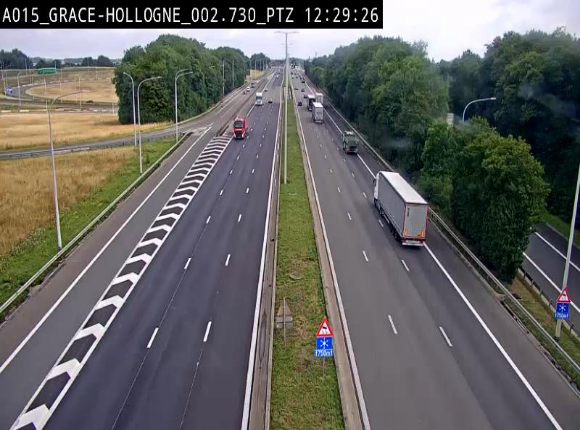 <h2>Caméra trafic Belgique - Grâce-Hollogne - E42, jonction avec A604, direction Loncin/Aéroport de Liège -  BK 3.2</h2>