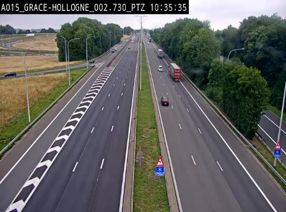 <h2>Caméra trafic Belgique - Grâce-Hollogne - E42, jonction avec A604, direction Loncin/Aéroport de Liège -  BK 3.2</h2>