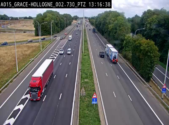 <h2>Caméra trafic Belgique - Grâce-Hollogne - E42, jonction avec A604, direction Loncin/Aéroport de Liège -  BK 3.2</h2>