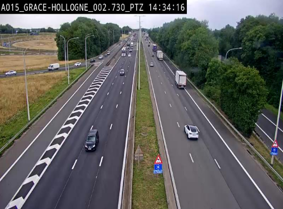 <h2>Caméra trafic Belgique - Grâce-Hollogne - E42, jonction avec A604, direction Loncin/Aéroport de Liège -  BK 3.2</h2>