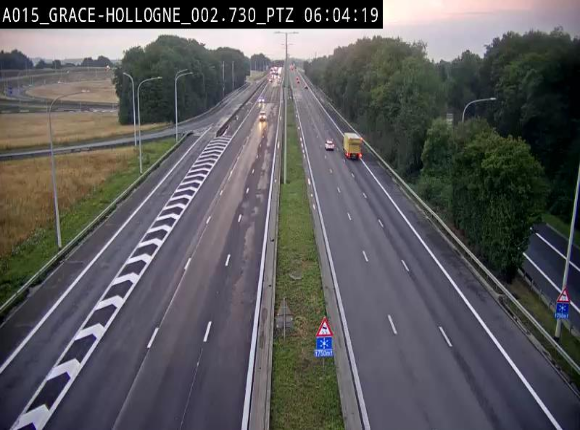 <h2>Caméra trafic Belgique - Grâce-Hollogne - E42, jonction avec A604, direction Loncin/Aéroport de Liège -  BK 3.2</h2>