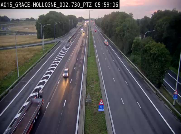 <h2>Caméra trafic Belgique - Grâce-Hollogne - E42, jonction avec A604, direction Loncin/Aéroport de Liège -  BK 3.2</h2>