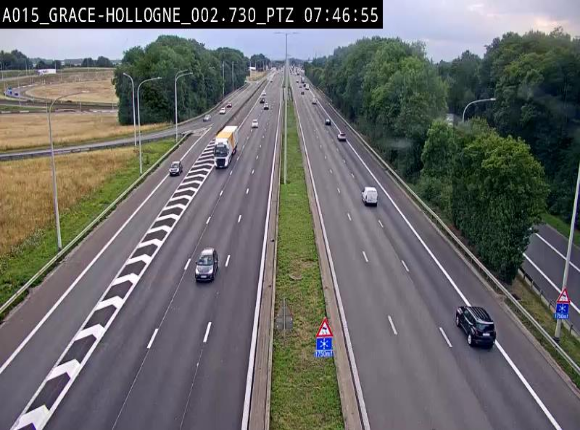 <h2>Caméra trafic Belgique - Grâce-Hollogne - E42, jonction avec A604, direction Loncin/Aéroport de Liège -  BK 3.2</h2>
