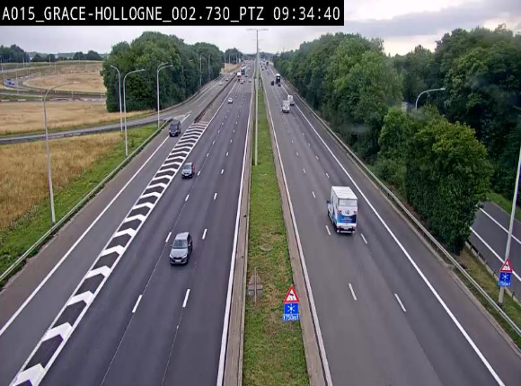 <h2>Caméra trafic Belgique - Grâce-Hollogne - E42, jonction avec A604, direction Loncin/Aéroport de Liège -  BK 3.2</h2>