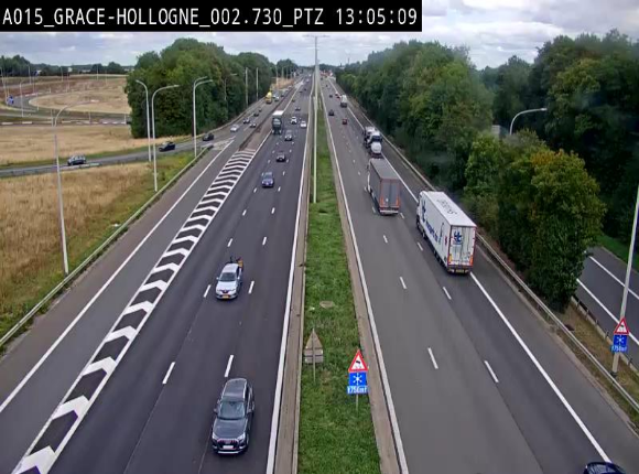 <h2>Caméra trafic Belgique - Grâce-Hollogne - E42, jonction avec A604, direction Loncin/Aéroport de Liège -  BK 3.2</h2>