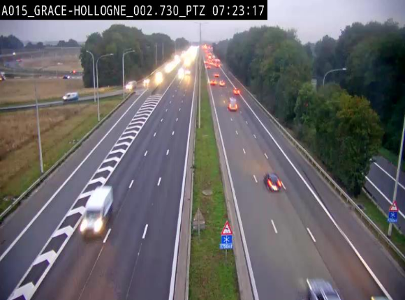 <h2>Caméra trafic Belgique - Grâce-Hollogne - E42, jonction avec A604, direction Loncin/Aéroport de Liège -  BK 3.2</h2>