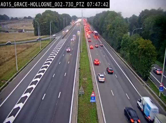 <h2>Caméra trafic Belgique - Grâce-Hollogne - E42, jonction avec A604, direction Loncin/Aéroport de Liège -  BK 3.2</h2>