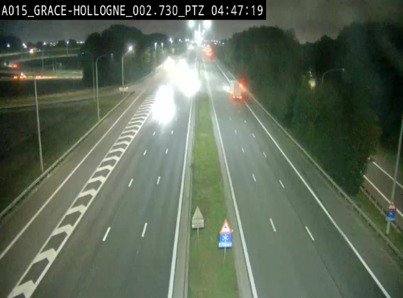 <h2>Caméra trafic Belgique - Grâce-Hollogne - E42, jonction avec A604, direction Loncin/Aéroport de Liège -  BK 3.2</h2>
