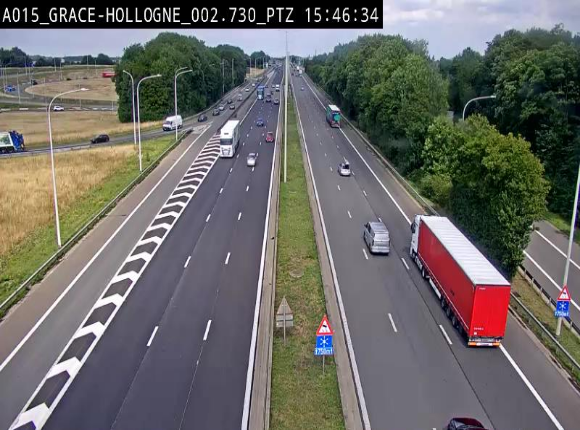 <h2>Caméra trafic Belgique - Grâce-Hollogne - E42, jonction avec A604, direction Loncin/Aéroport de Liège -  BK 3.2</h2>