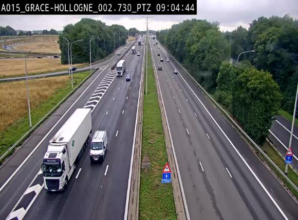 <h2>Caméra trafic Belgique - Grâce-Hollogne - E42, jonction avec A604, direction Loncin/Aéroport de Liège -  BK 3.2</h2>