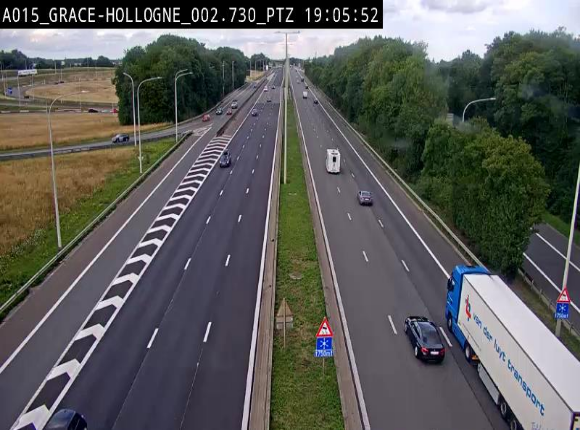 <h2>Caméra trafic Belgique - Grâce-Hollogne - E42, jonction avec A604, direction Loncin/Aéroport de Liège -  BK 3.2</h2>