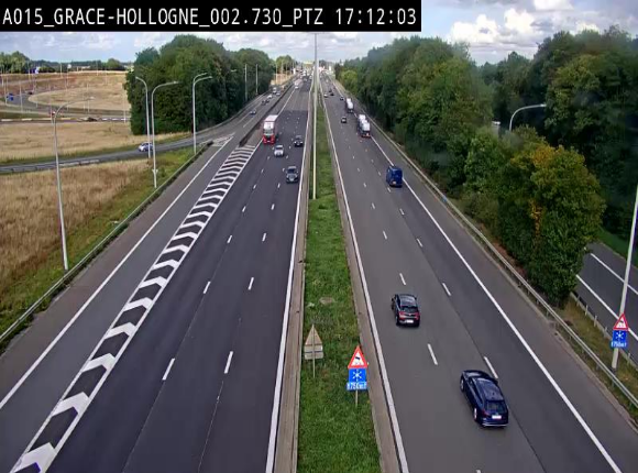 <h2>Caméra trafic Belgique - Grâce-Hollogne - E42, jonction avec A604, direction Loncin/Aéroport de Liège -  BK 3.2</h2>