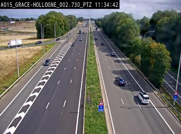 <h2>Caméra trafic Belgique - Grâce-Hollogne - E42, jonction avec A604, direction Loncin/Aéroport de Liège -  BK 3.2</h2>