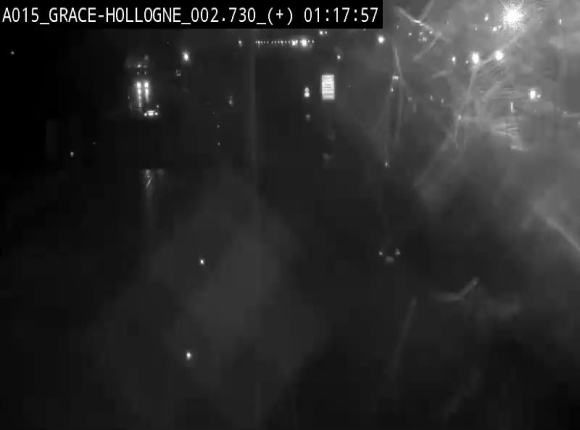 Webcam E42/A15 à Grâce-Hollogne, à proximité de la jonction avec l'A604. Vue orientée vers Namur