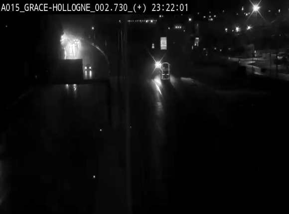 Webcam E42/A15 à Grâce-Hollogne, à proximité de la jonction avec l'A604. Vue orientée vers Namur