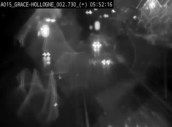Webcam E42/A15 à Grâce-Hollogne, à proximité de la jonction avec l'A604. Vue orientée vers Namur